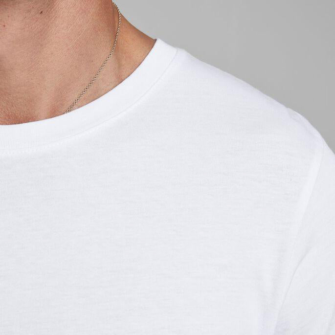 JACK & JONES Organic Cotton Basic T-Shirt in WHITE