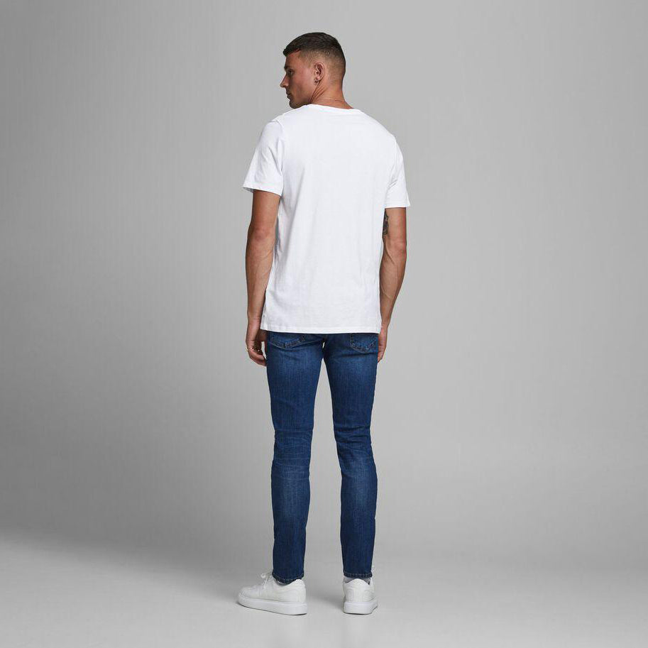 JACK & JONES Organic Cotton Basic T-Shirt in WHITE
