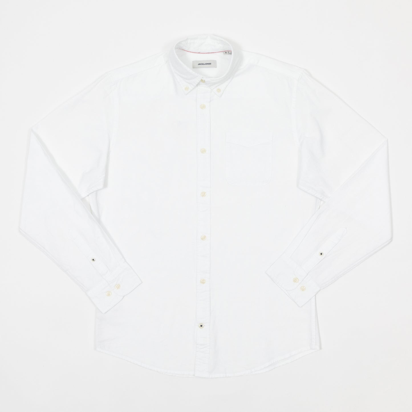 JACK & JONES Organic Cotton Slim Fit Shirt in WHITE