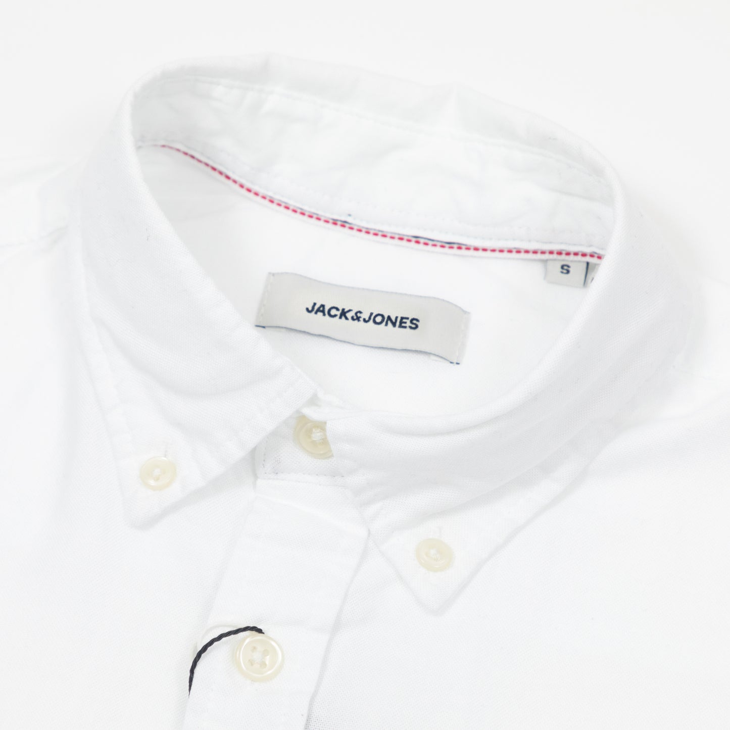 JACK & JONES Organic Cotton Slim Fit Shirt in WHITE