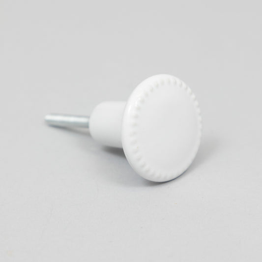 CLAYRE & EEF Round Furniture Knob in CREAM CERAMIC - Pack of 4