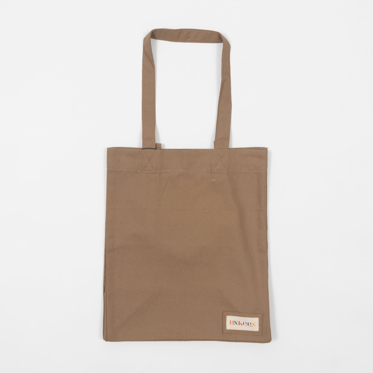 USKEES Small Organic Cotton Tote Bag in KHAKI BROWN