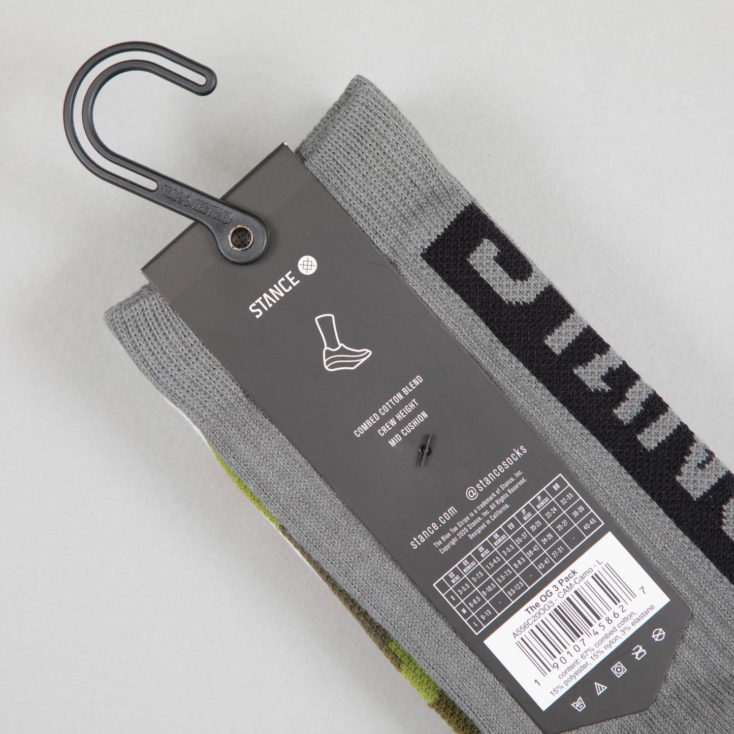 STANCE 3 Pack Staple OG Crew Socks in MULTI CAMO