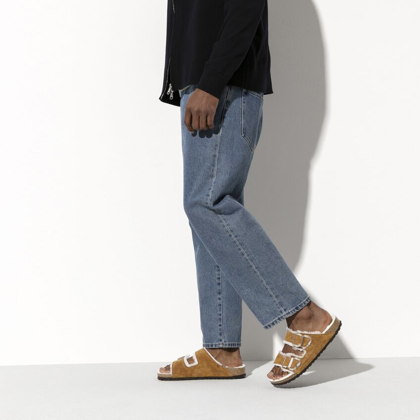 Womens BIRKENSTOCK Arizona Shearling Sandals in MINK