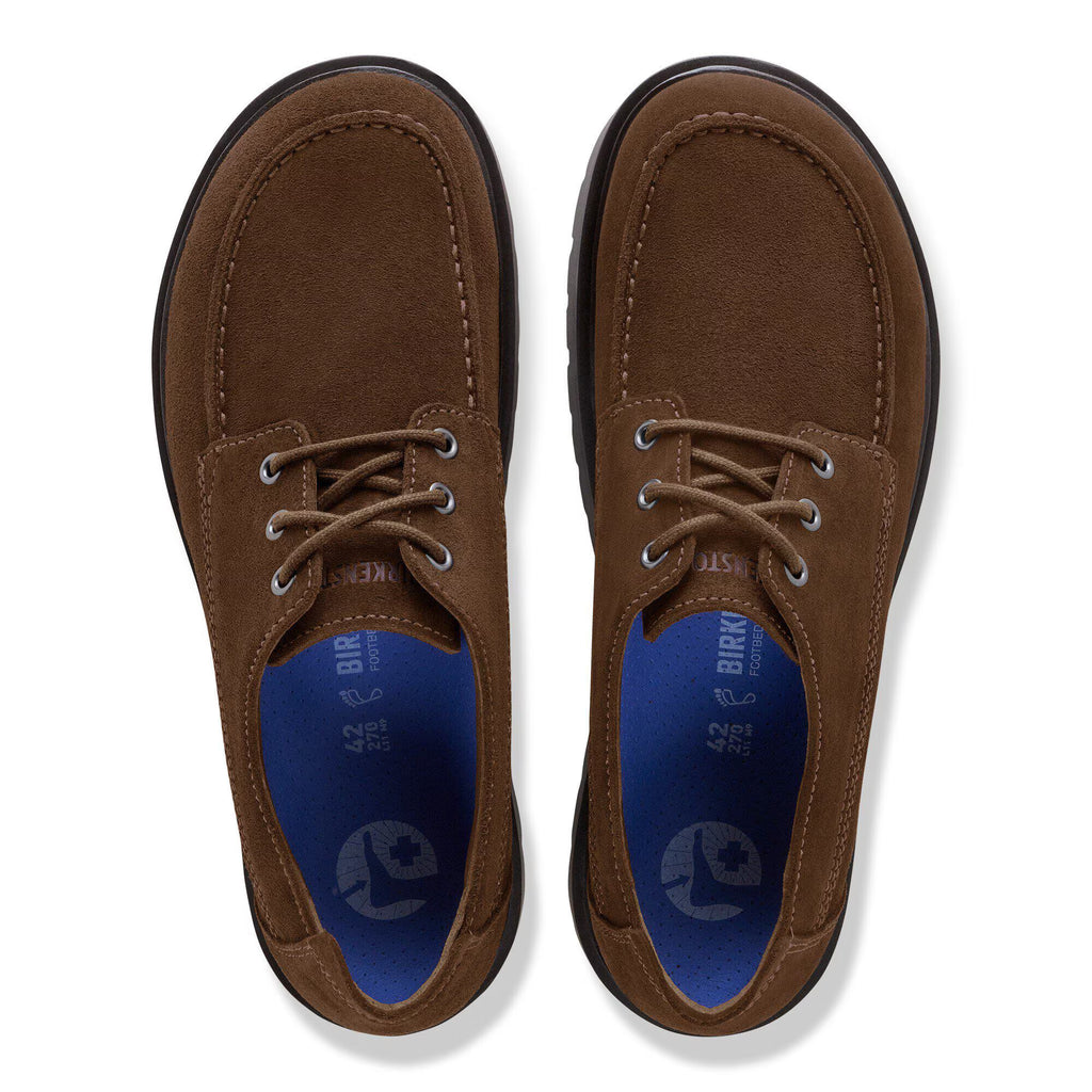 Womens BIRKENSTOCK Highwood Moc Suede Shoes in Carafe Brown