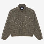 OBEY Leisure Training Jacket in Stone Plaid
