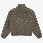 OBEY Leisure Training Jacket in Stone Plaid