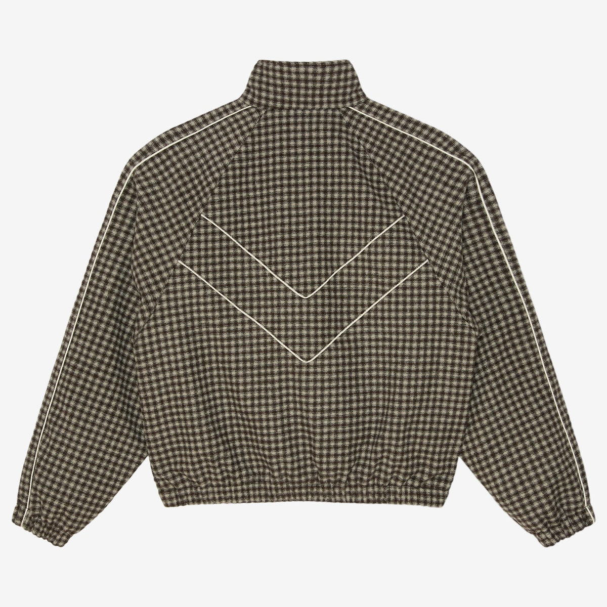 OBEY Leisure Training Jacket in Stone Plaid