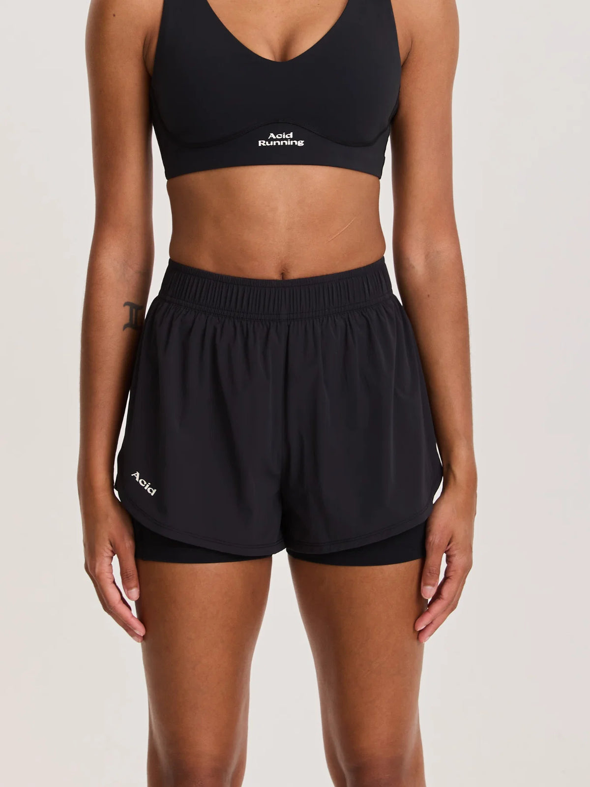 Women's ACID RUNNING 2-in-1 Shorts in Black