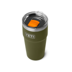 YETI Rambler 20 oz (591 ml) Stackable Cup in Olive & King Crab Orange