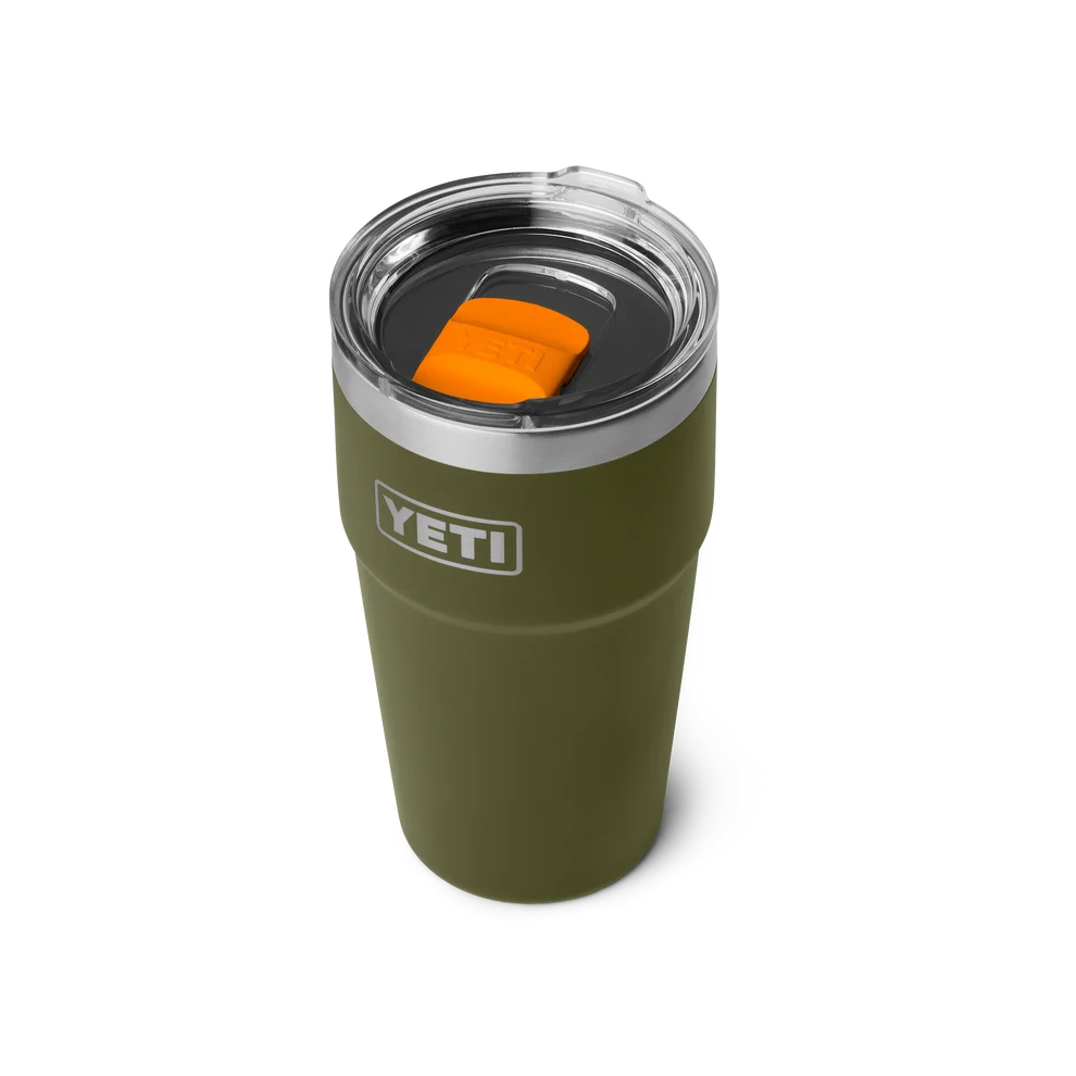 YETI Rambler 20 oz (591 ml) Stackable Cup in Olive & King Crab Orange