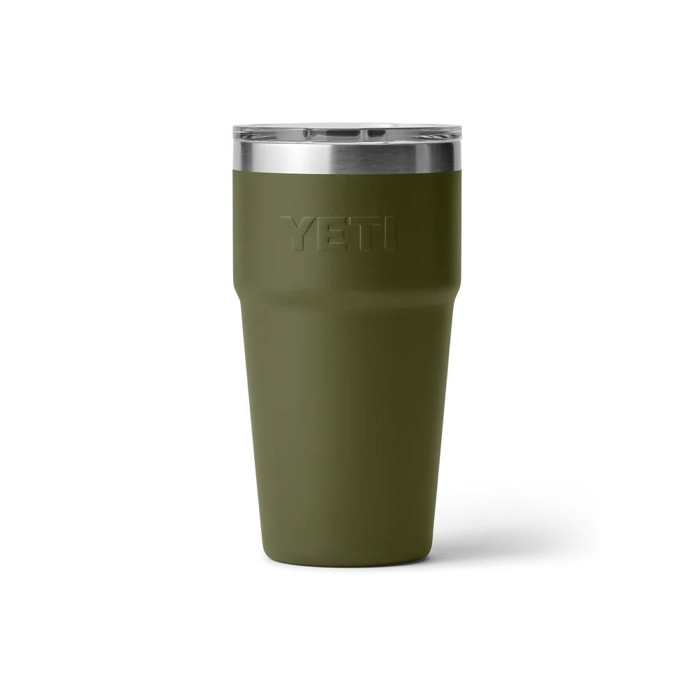 YETI Rambler 20 oz (591 ml) Stackable Cup in Olive & King Crab Orange