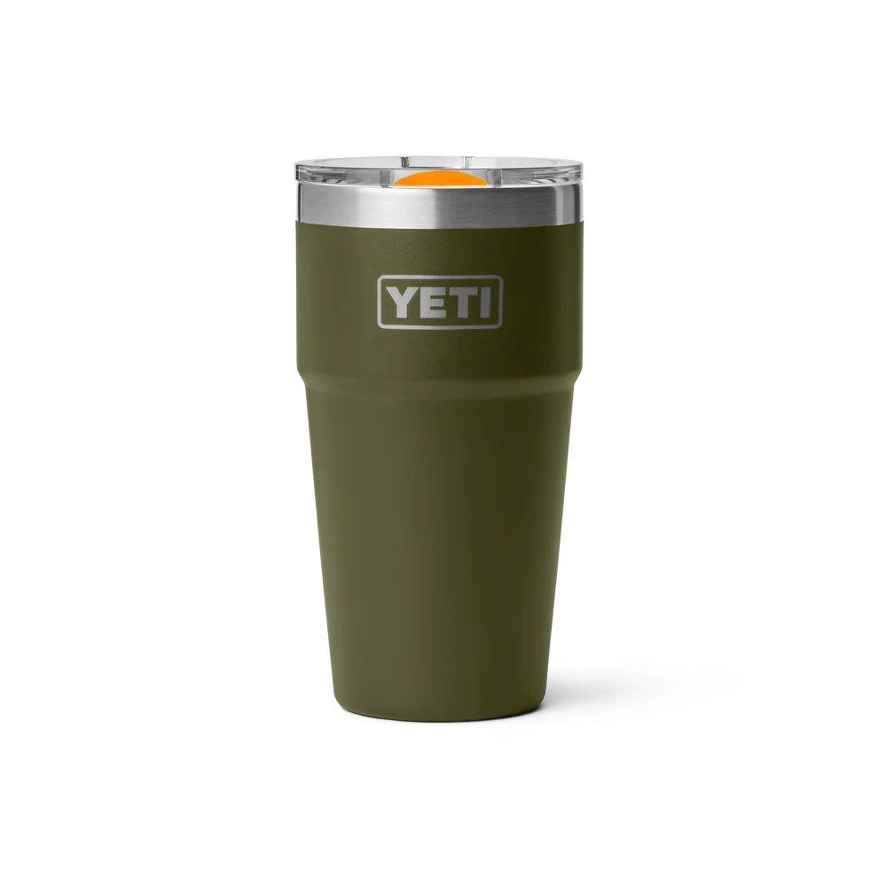 YETI Rambler 20 oz (591 ml) Stackable Cup in Olive & King Crab Orange