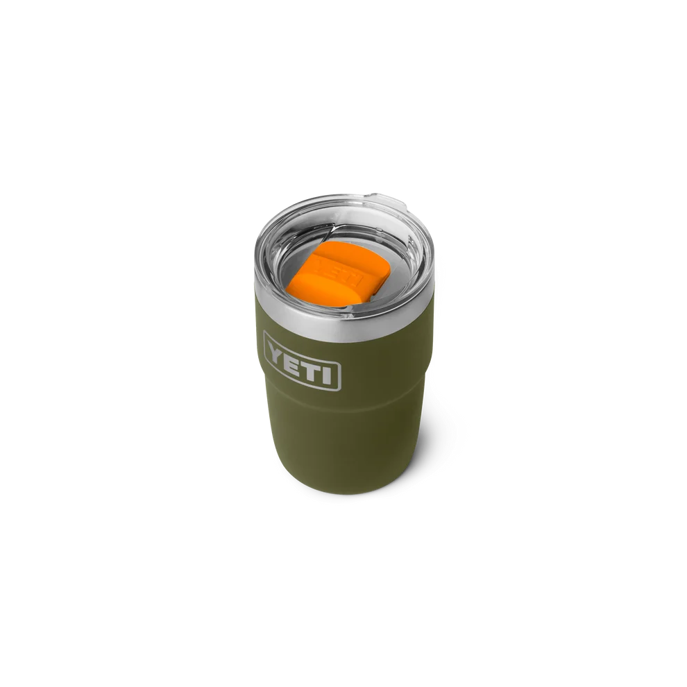 YETI Rambler® 8 oz (236 ml) Stackable Ceramic Cup in Olive & King Crab Orange