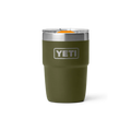 YETI Rambler® 8 oz (236 ml) Stackable Ceramic Cup in Olive & King Crab Orange