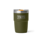 YETI Rambler® 8 oz (236 ml) Stackable Ceramic Cup in Olive & King Crab Orange