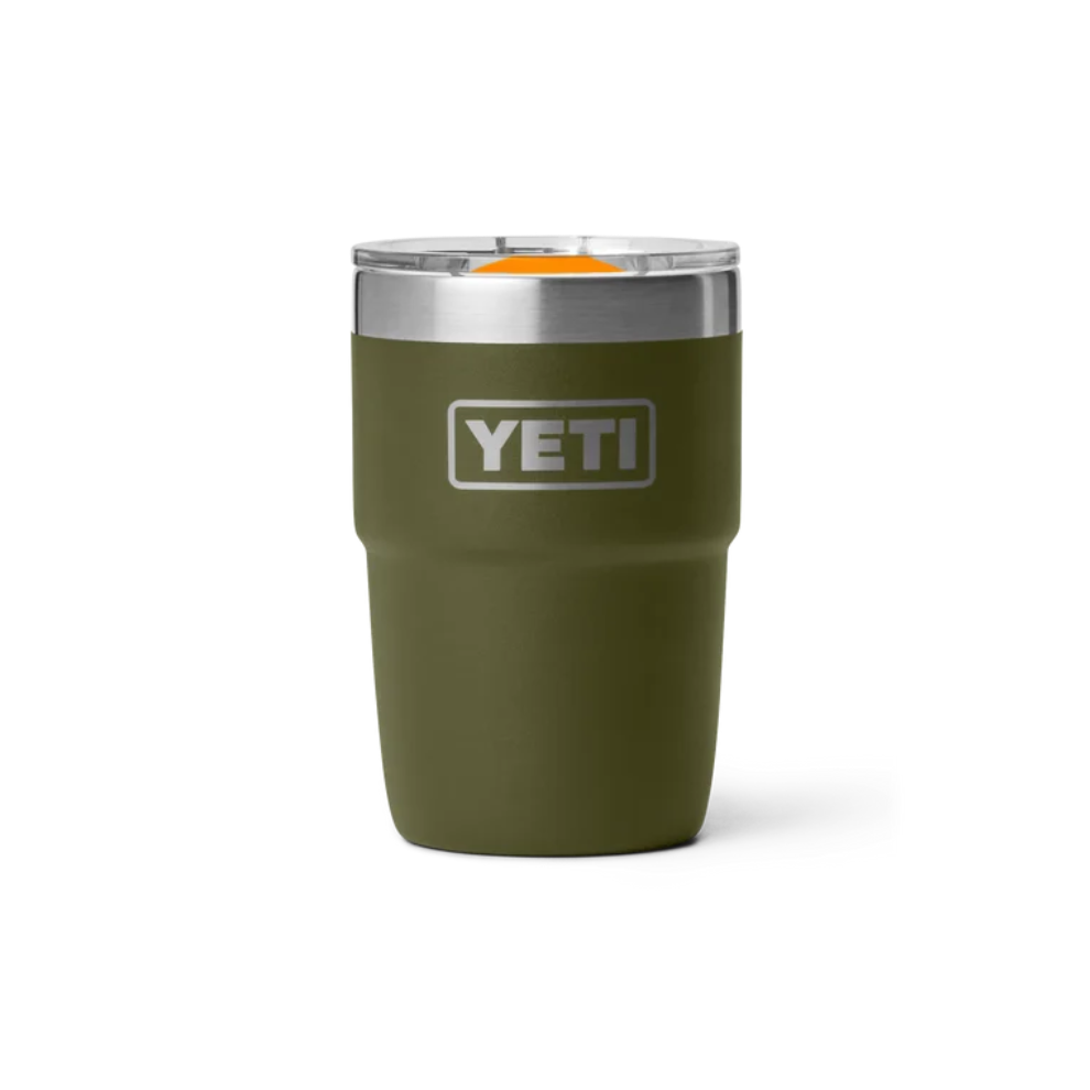 YETI Rambler® 8 oz (236 ml) Stackable Ceramic Cup in Olive & King Crab Orange