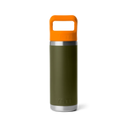 YETI Rambler® 18 oz (532 ml) Bottle With Straw Cap in Olive & King Crab
