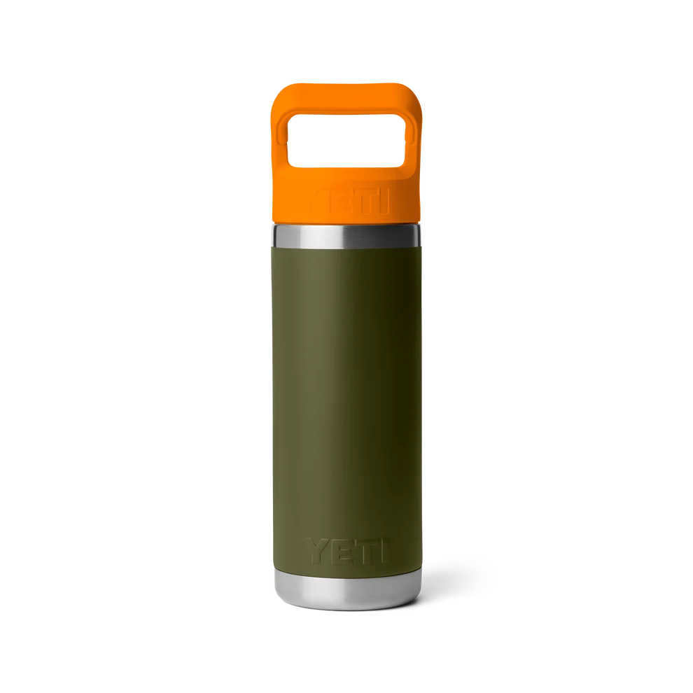YETI Rambler® 18 oz (532 ml) Bottle With Straw Cap in Olive & King Crab