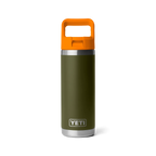 YETI Rambler® 18 oz (532 ml) Bottle With Straw Cap in Olive & King Crab