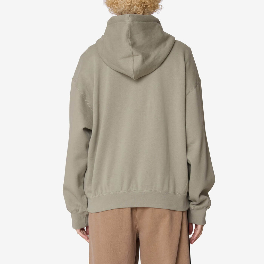 Womens OBEY Collegiate Baggy Relaxed Zipped Hoodie in GREEN