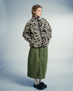 Womens OBEY Swirls Jacquard Zip Jacket in BROWN