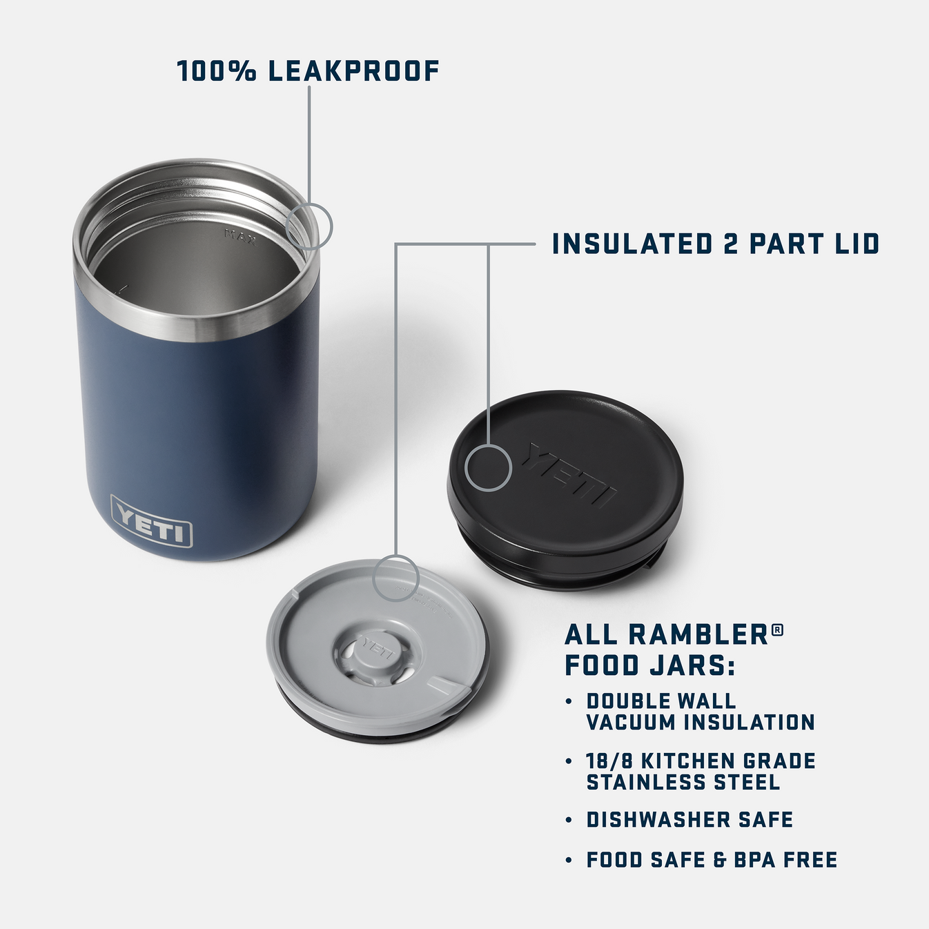 YETI Rambler® 16 oz (473 ml) Food Jar in Navy