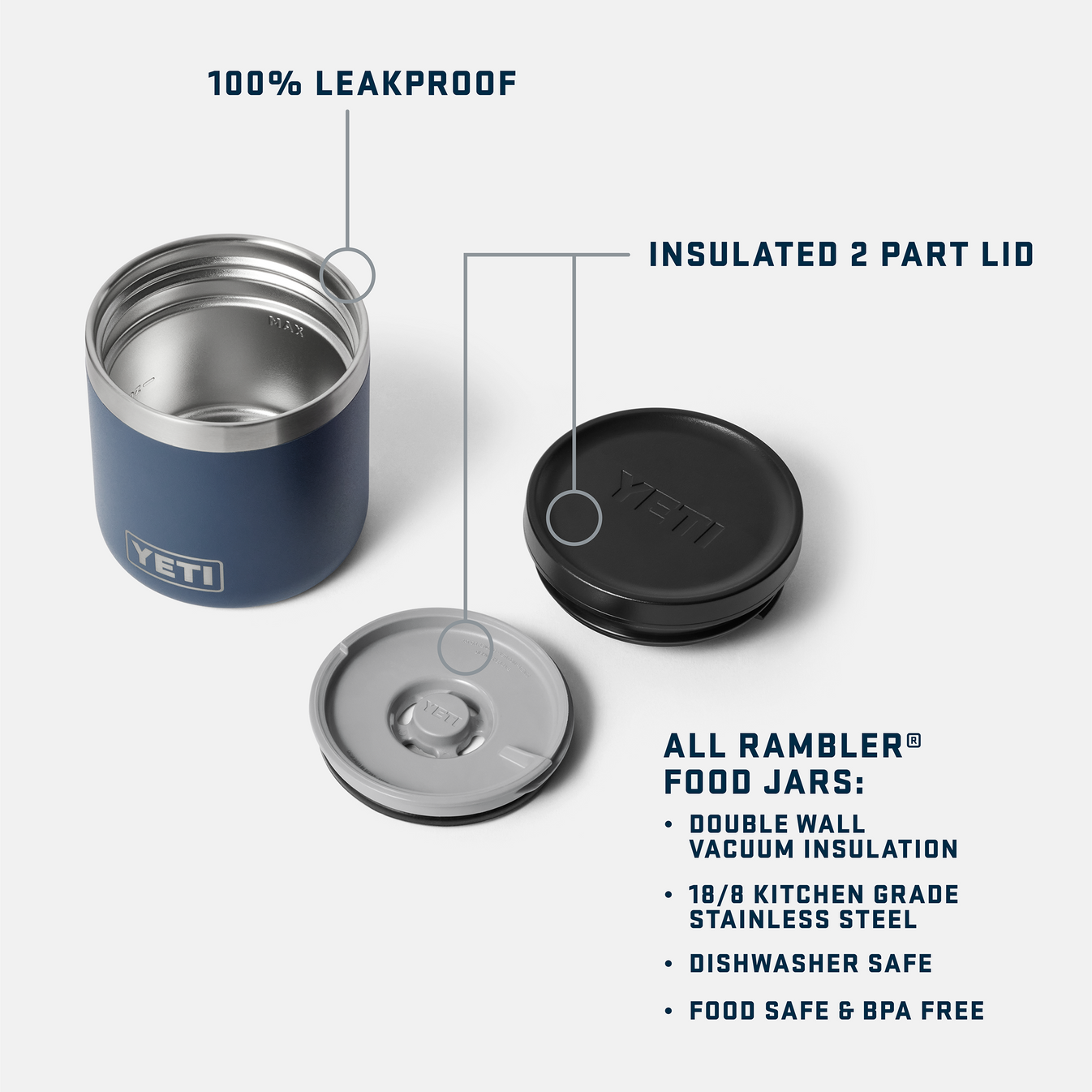 YETI Rambler® 8 oz (237 ml) Food Jar in Navy
