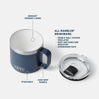 YETI Rambler® 14 oz (414 ml) Stackable Mug With DuraSip™ Ceramic Lining in TROPICAL PINK