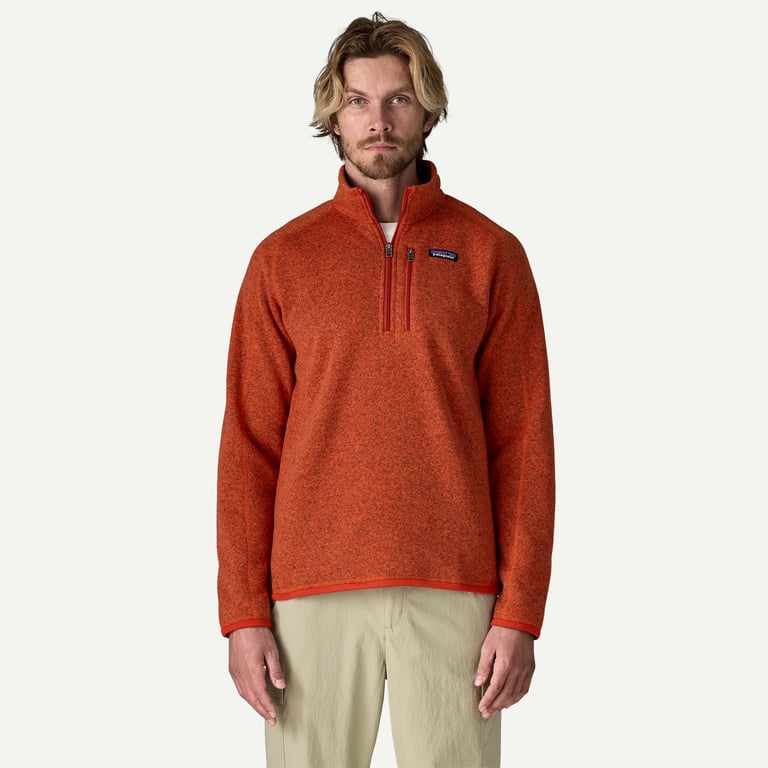 PATAGONIA Better Sweater 1/4 Zip Fleece in COAL ORANGE