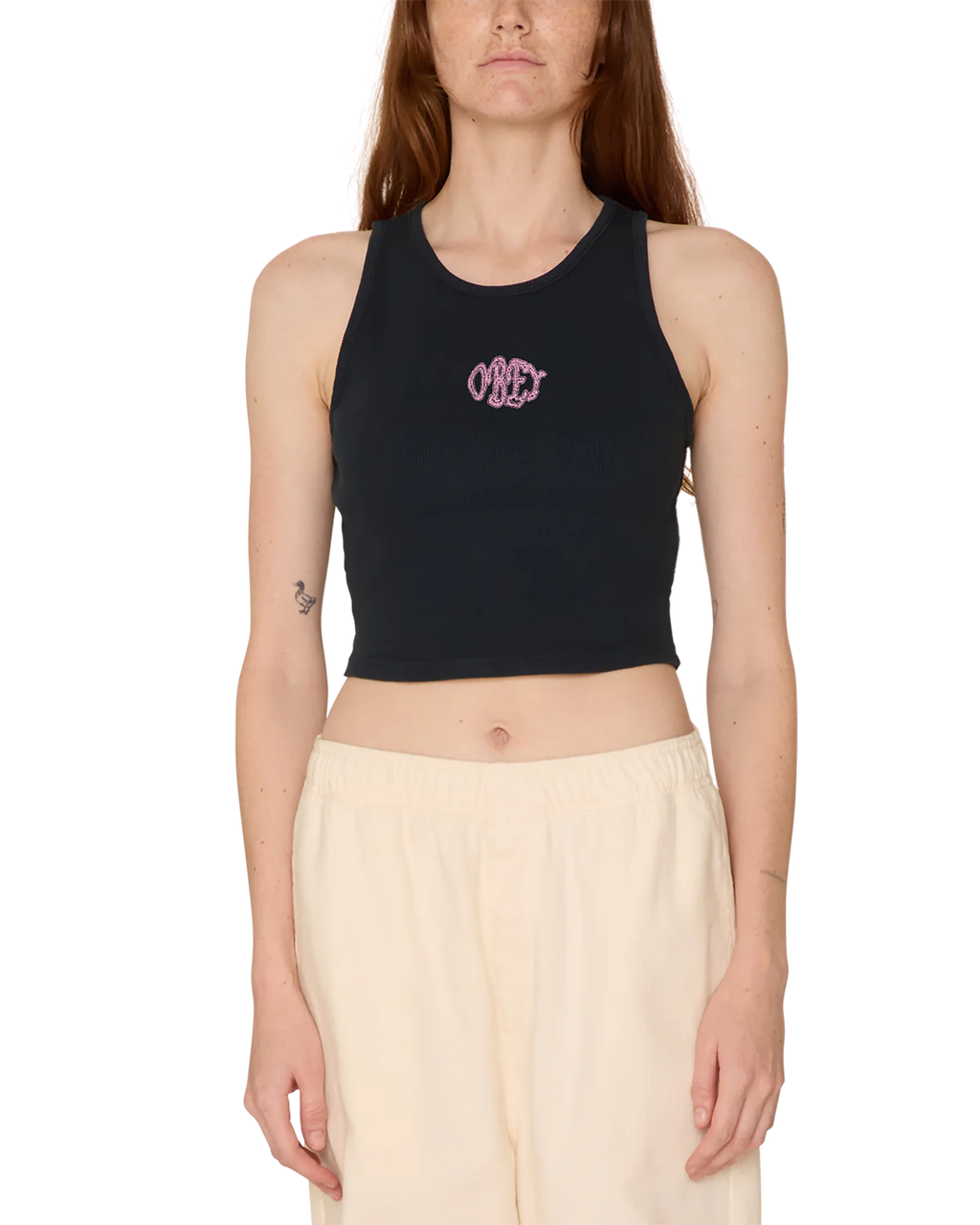 Womens OBEY Sprinkled Megan Tank in BLACK
