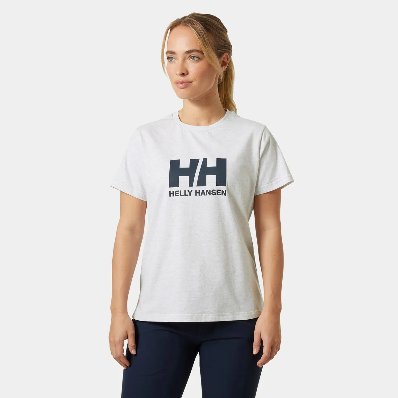 Womens HELLY HANSEN Logo T-Shirt in GREY