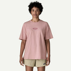 Womens PATAGONIA '95 Oval Logo Oversized T-Shirt in QUIET VIOLET
