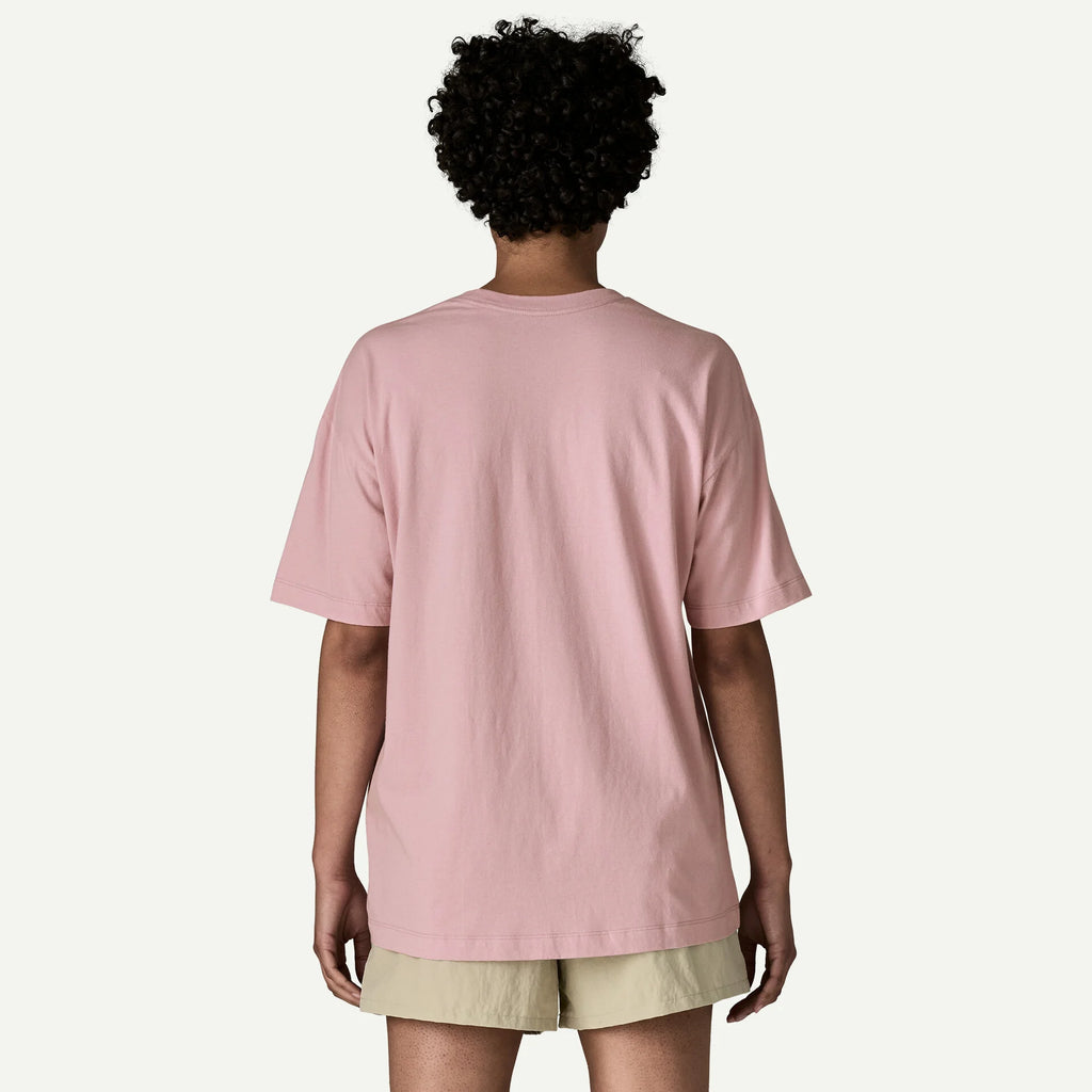 Womens PATAGONIA '95 Oval Logo Oversized T-Shirt in QUIET VIOLET