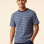 DICKIES Stripe T-Shirt in Navy Blue