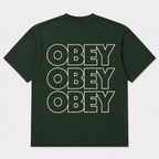 OBEY Treble T-Shirt in Forest Green