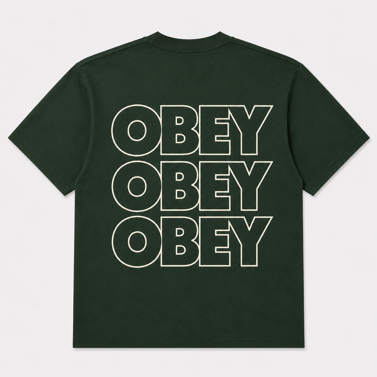 OBEY Treble T-Shirt in Forest Green