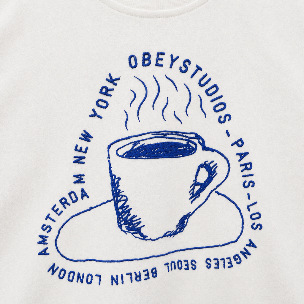 OBEY Cup & Coffee T-Shirt in White