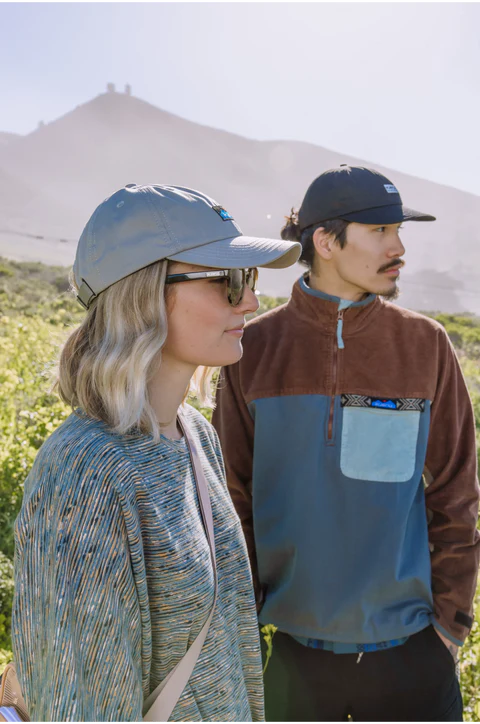 KAVU Throwshirt Flex Jacket in BLUE & BROWN