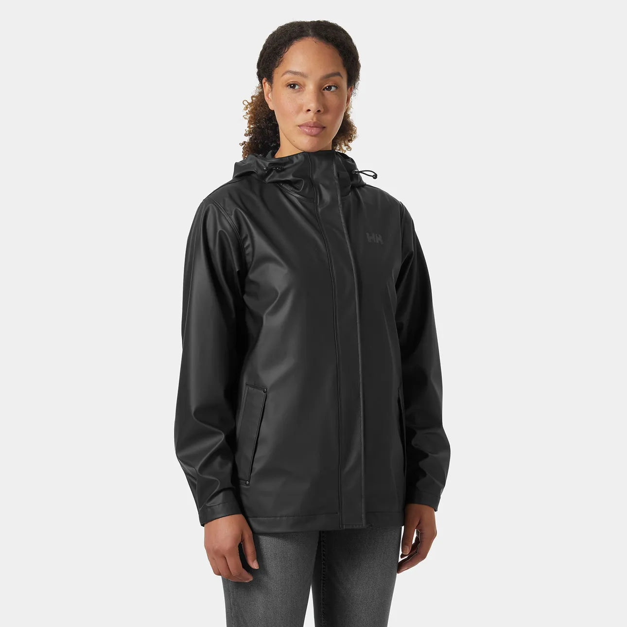 Womens HELLY HANSEN Moss Rain Jacket in BLACK