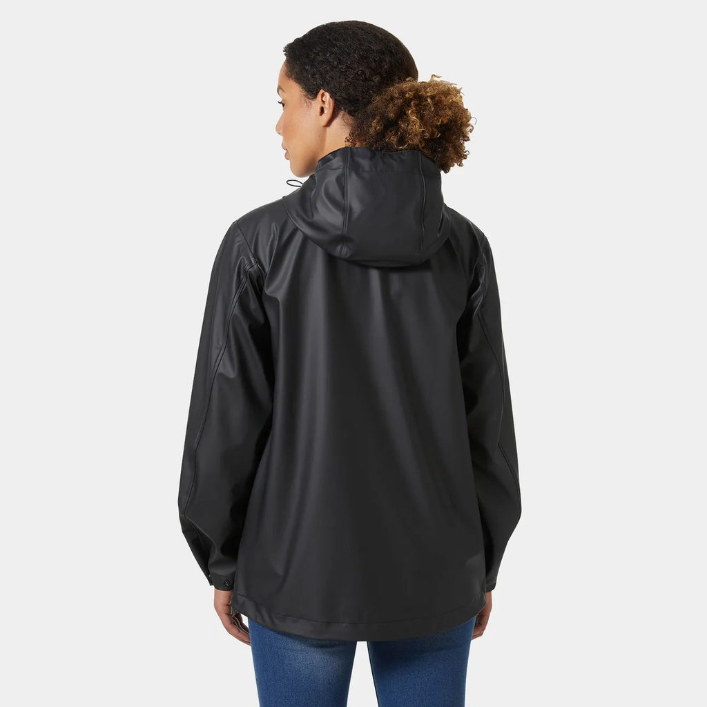 Womens HELLY HANSEN Moss Rain Jacket in BLACK