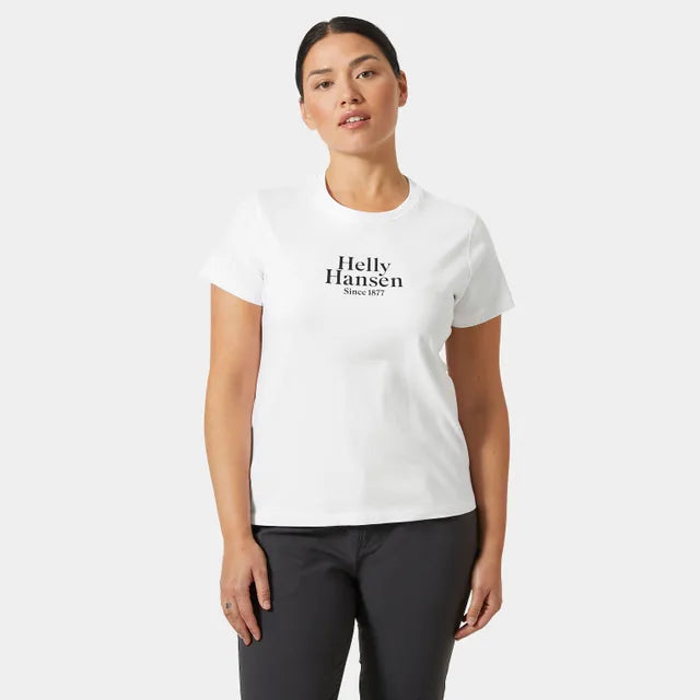 Womens HELLY HANSEN Core Graphic T-Shirt in WHITE