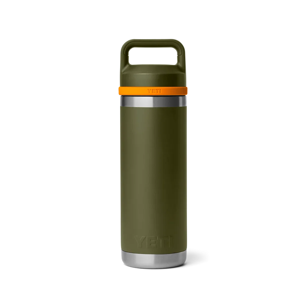 YETI Rambler® 18 oz (532 ml) Bottle with Chug Cap in Olive & King Crab Orange
