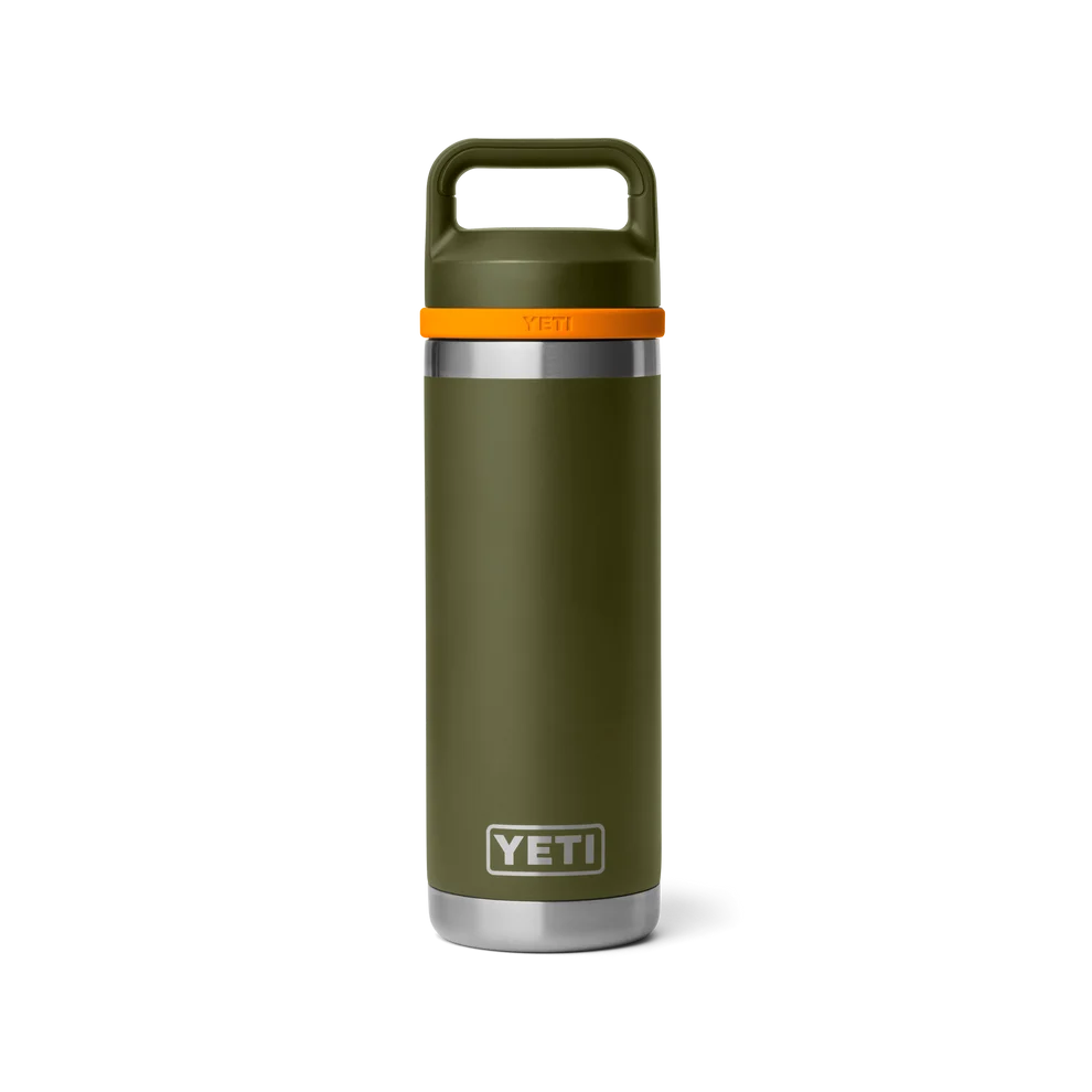 YETI Rambler® 18 oz (532 ml) Bottle with Chug Cap in Olive & King Crab Orange