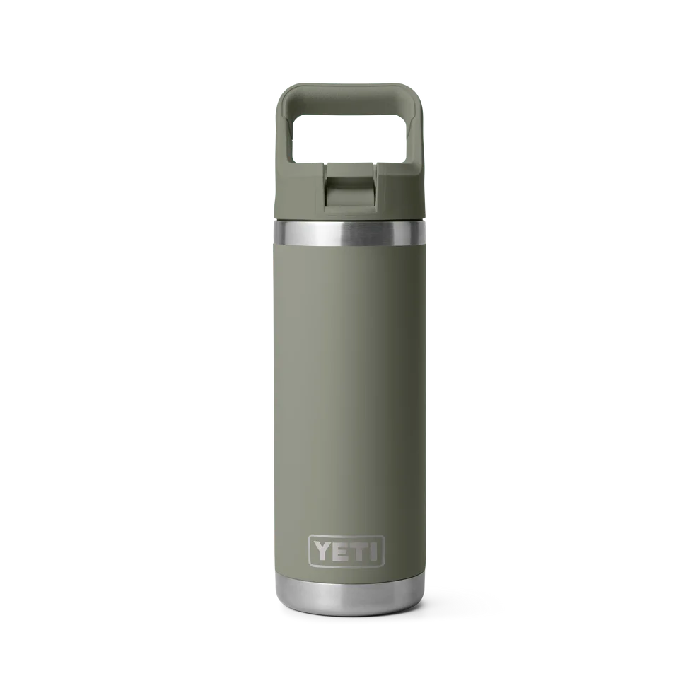 YETI Rambler® 18 oz (532 ml) Bottle With Straw Cap in PAMPA GREEN