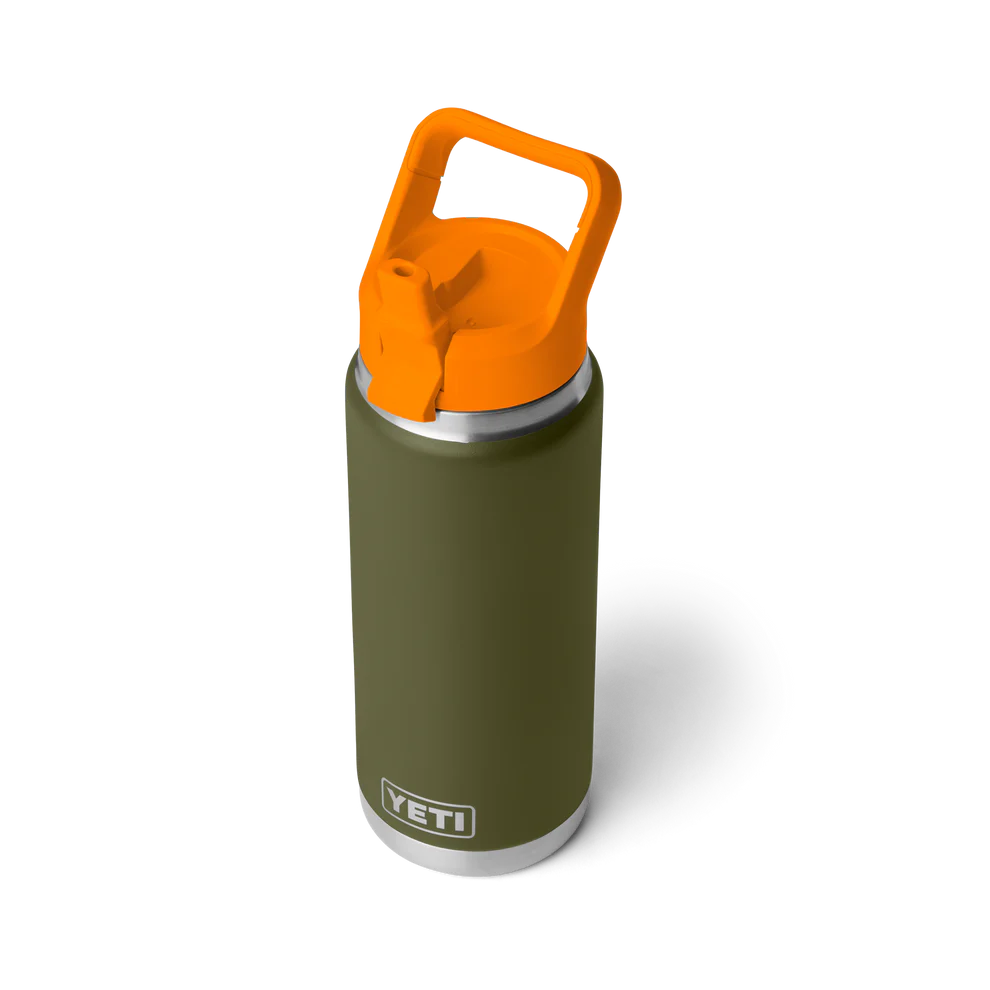 YETI Rambler® 26 oz (769 ml) Bottle With Straw Cap in Olive & King Crab