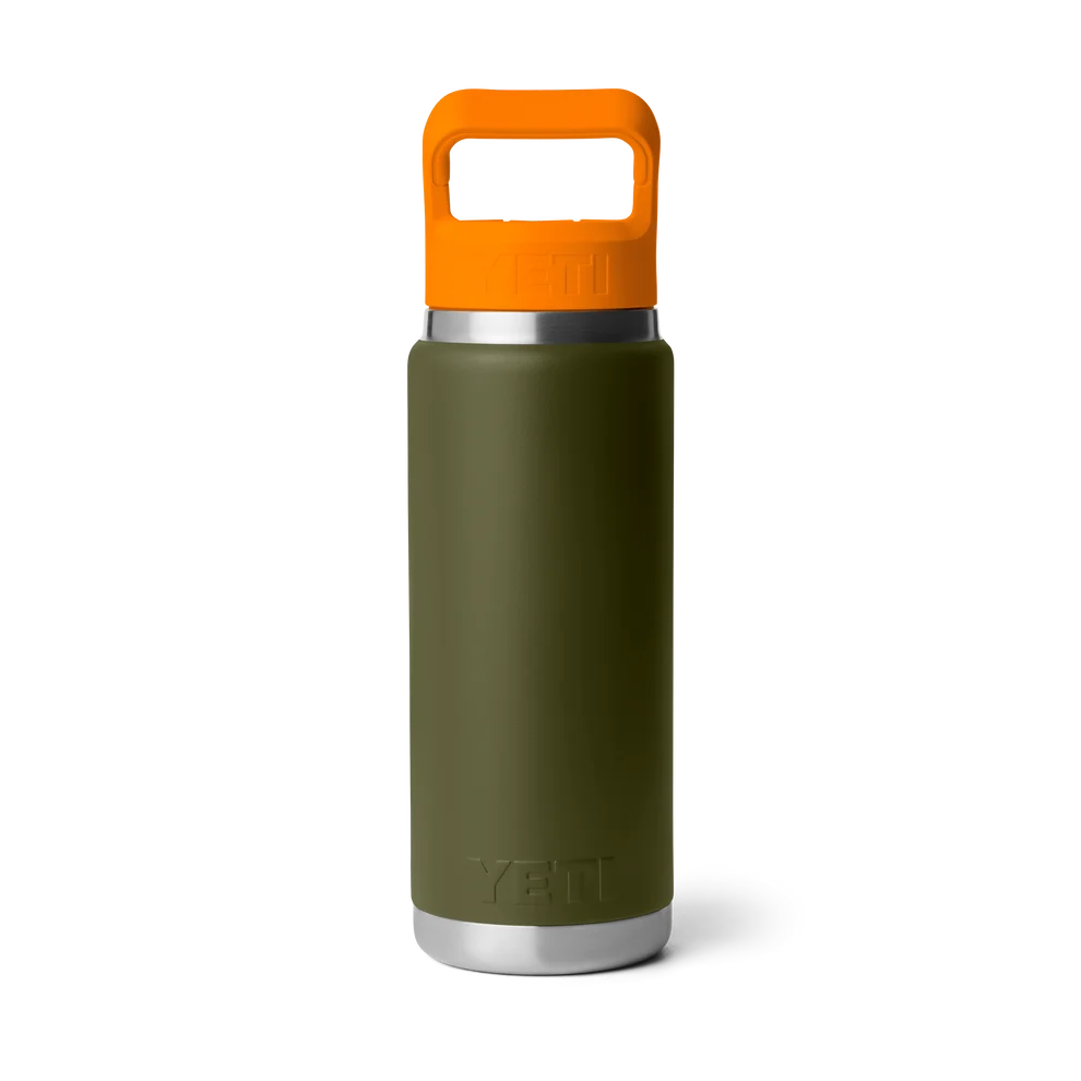YETI Rambler® 26 oz (769 ml) Bottle With Straw Cap in Olive & King Crab