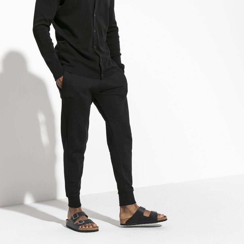 BIRKENSTOCK Arizona Oiled Leather Sandals in BLACK