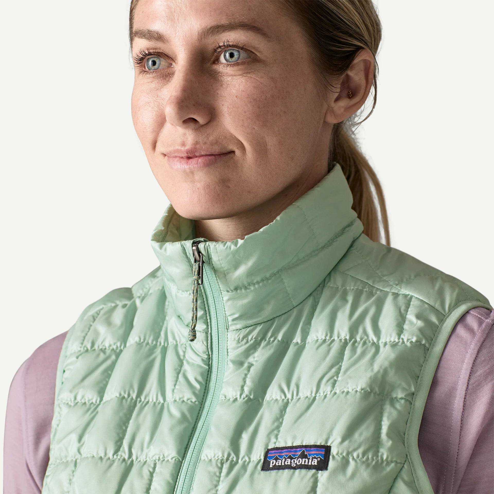 Womens PATAGONIA Nano Puff Vest in THIN ICE
