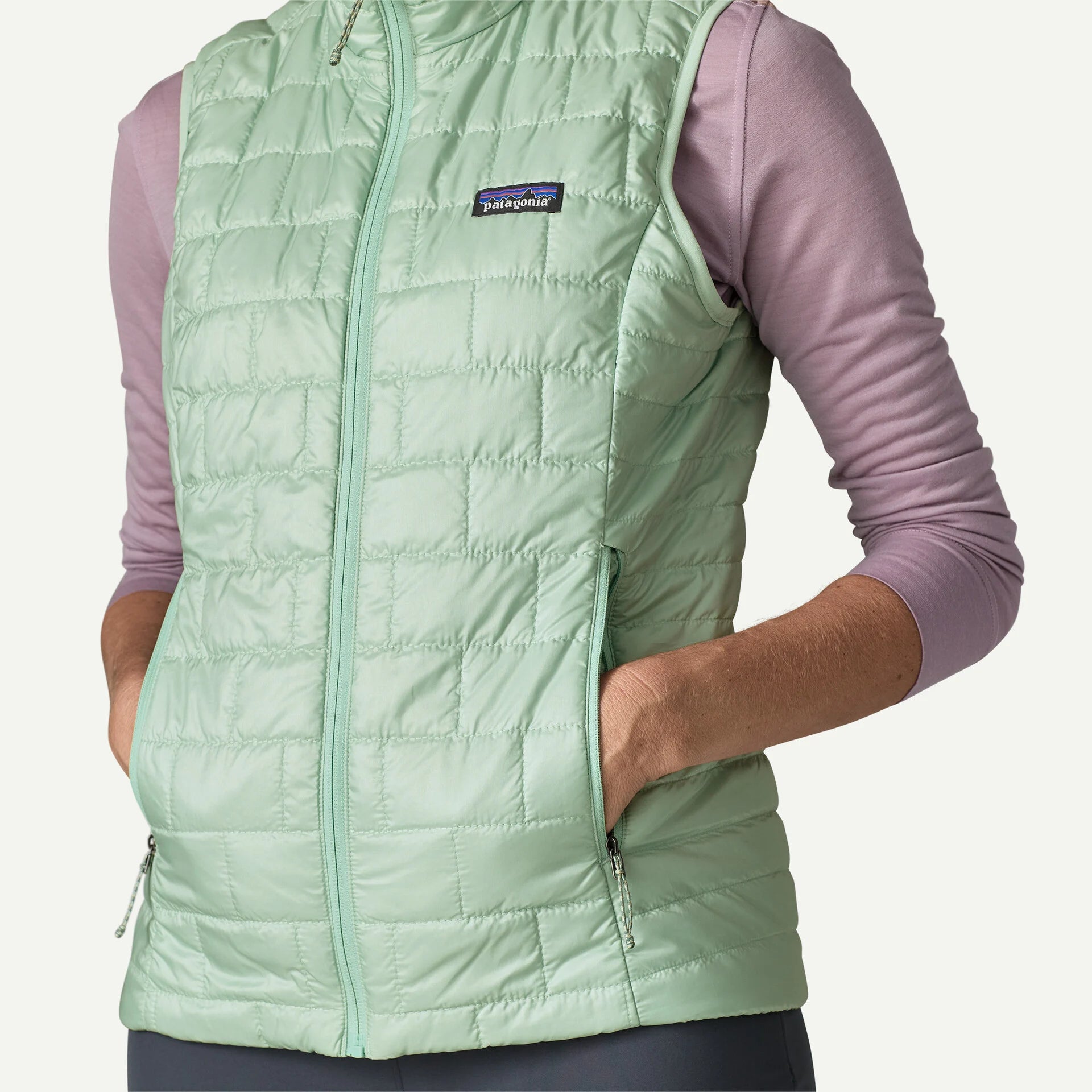 Womens PATAGONIA Nano Puff Vest in THIN ICE